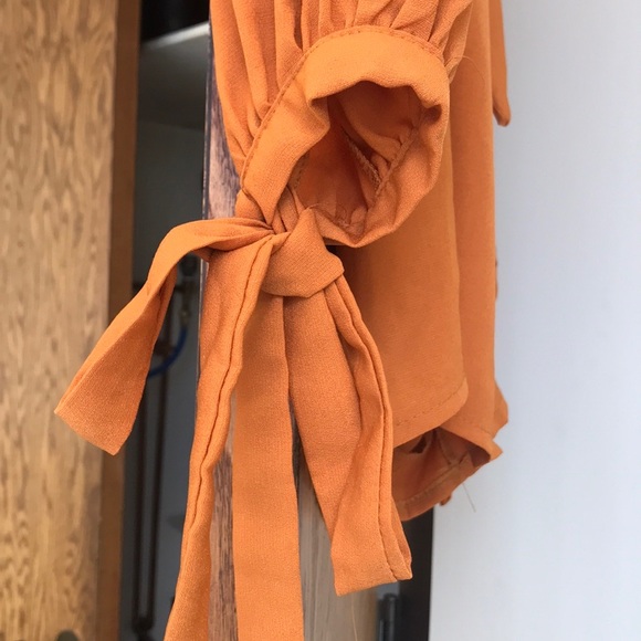 ZAFUL ROMPER SHORTS PLUNGING NECK BOW KNOT CUTOUT - Picture 7 of 7